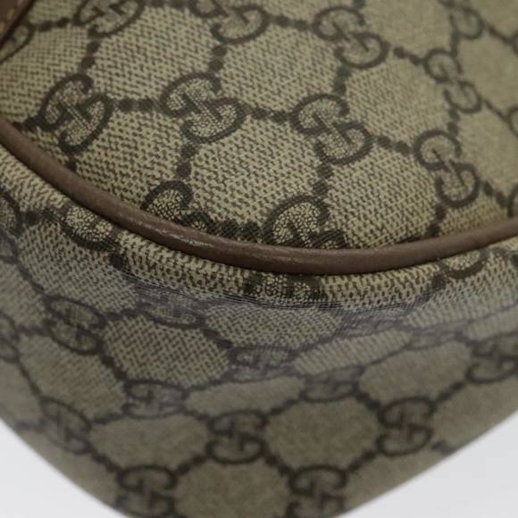 GUCCI GG Canvas Web Sherry Line Shoulder Bag PVC Beige Gold Auth 97156 - Picture 15 of 16